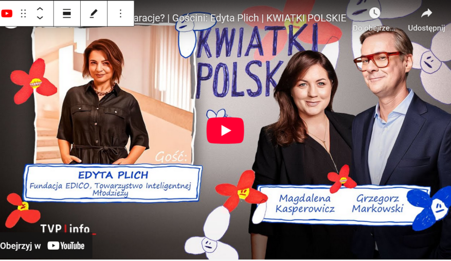 Edyta Plich w programie Kwiatki polskie